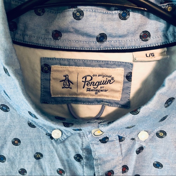 Penguin Long Sleeve Button Down. Large. - Picture 3 of 4